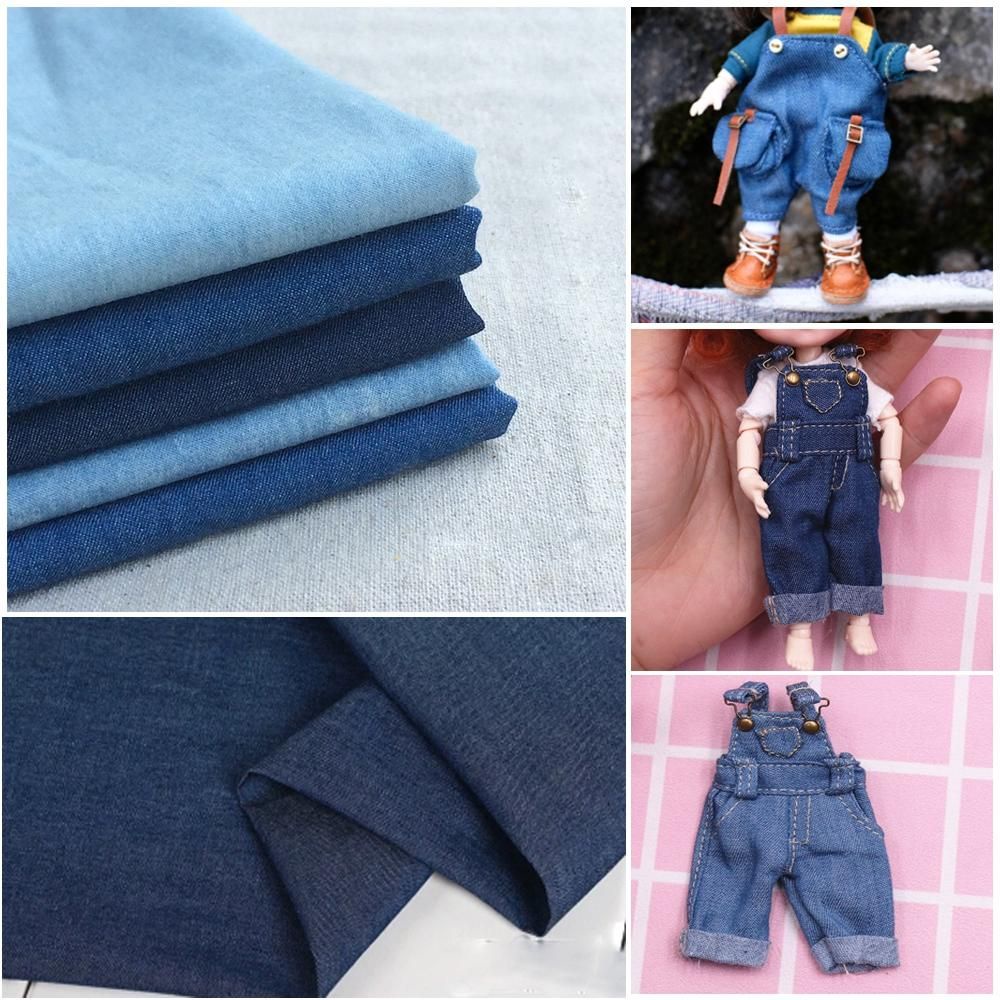 Vải denim cotton chất lượng cao 50*75cm dùng may quần áo búp bê