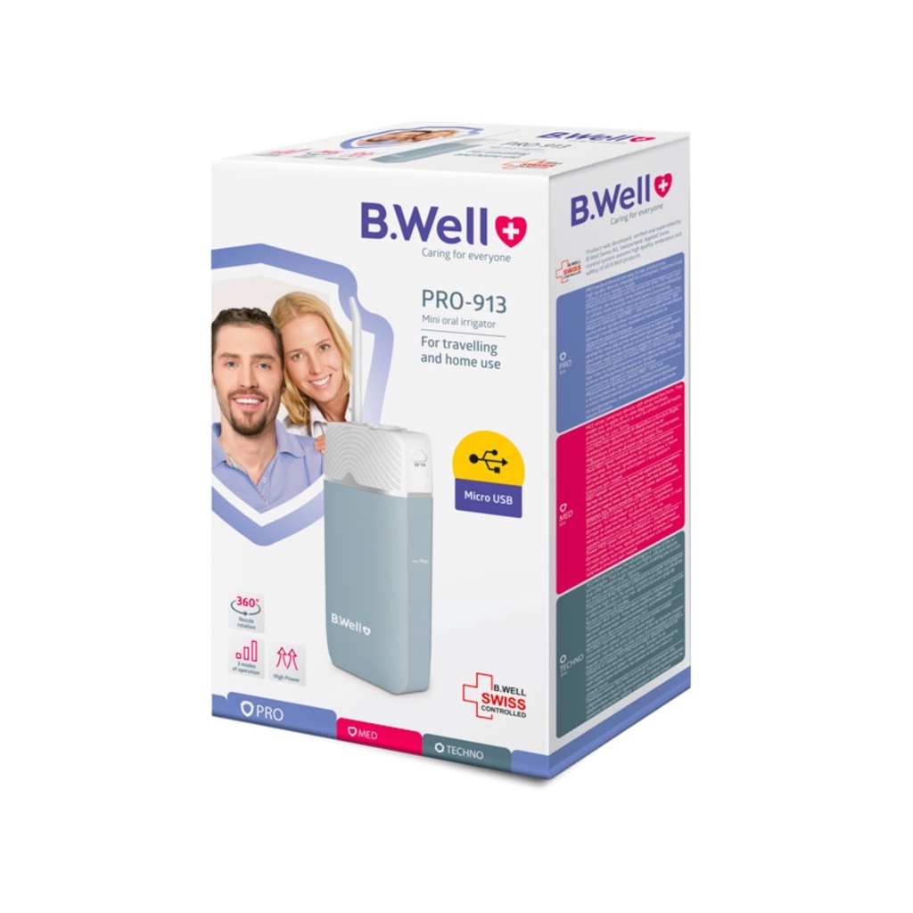 Máy Tăm Nước B.Well Swiss PRO-913 - Nhập Khẩu Chính Hãng Thụy Sỹ