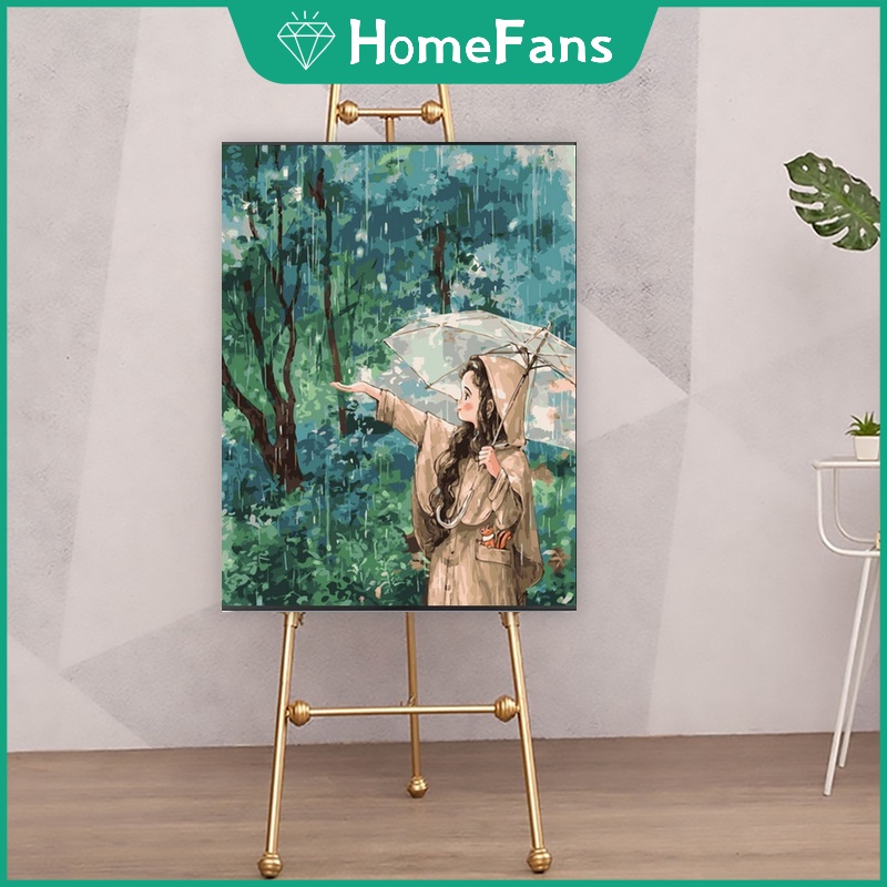 Bộ tranh sơn dầu tự làm trang trí nội thất tranh tô màu theo số