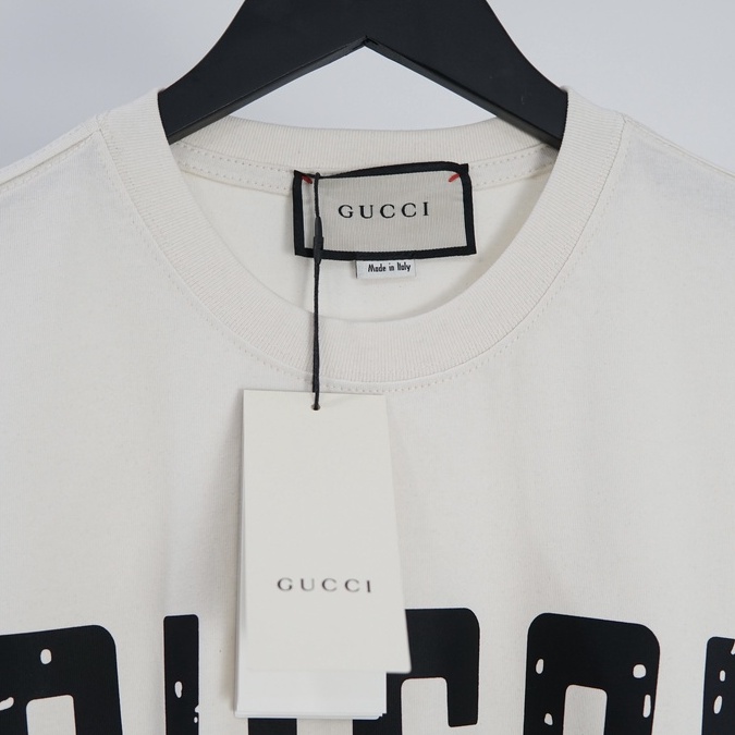 Áo Thun GUCCl Unisex Form Rộng Distressed Logo  || THE BOX STUDIO