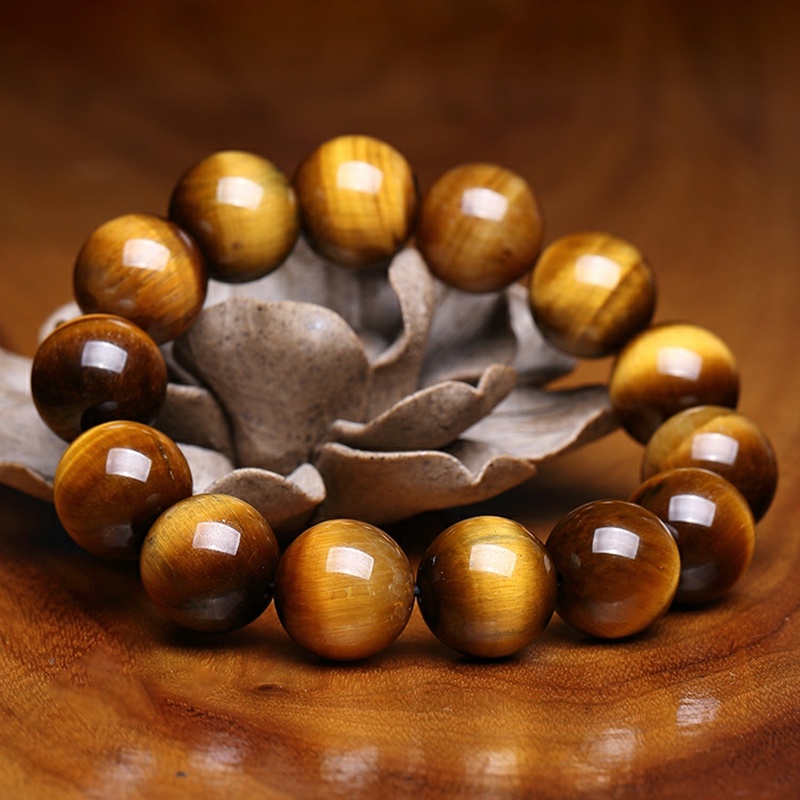 Vòng Tay Chuỗi Hạt Phật Giáo Bằng Đá Mắt Hổ Tự Nhiên Dành Cho Nam