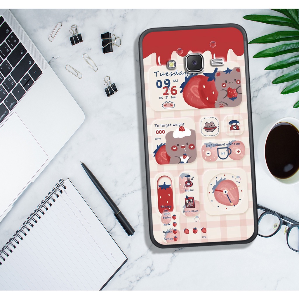 ỐP LƯNG SAMSUNG J1 2016 - J2 Prime - J5 2015 - J7 2015 , IN HÌNH GẤU NÂU CHOCOLATE ĐÁNG YÊU.