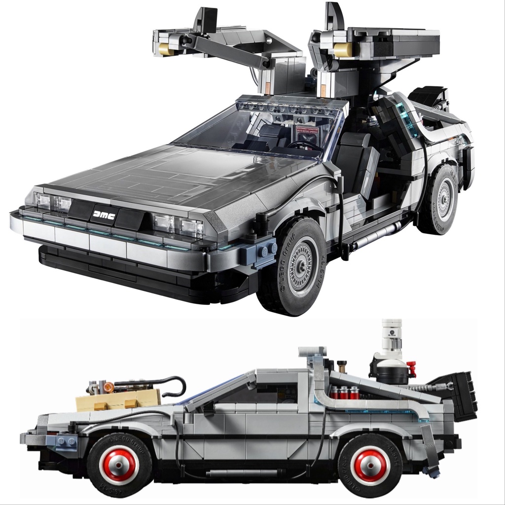 Đồ chơi Lắp ráp Mô hình Siêu xe 99998 Back To The Future DeLoreaned Racing Car DMC-12 Time Machine Fit 10300