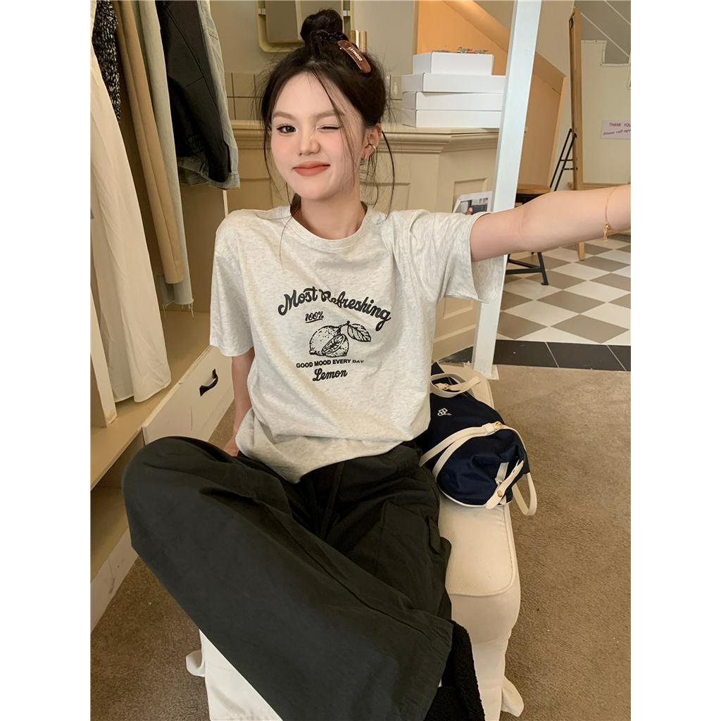 Áo Thun Cổ Tròn Dáng Rộng Phong Cách Mùa Hè Mới 64241