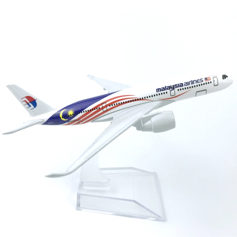 Mô Hình Máy Bay Malaysia Airlines A350 Kích Thước 16CM Bằng Hợp Kim Kèm Giá Đỡ