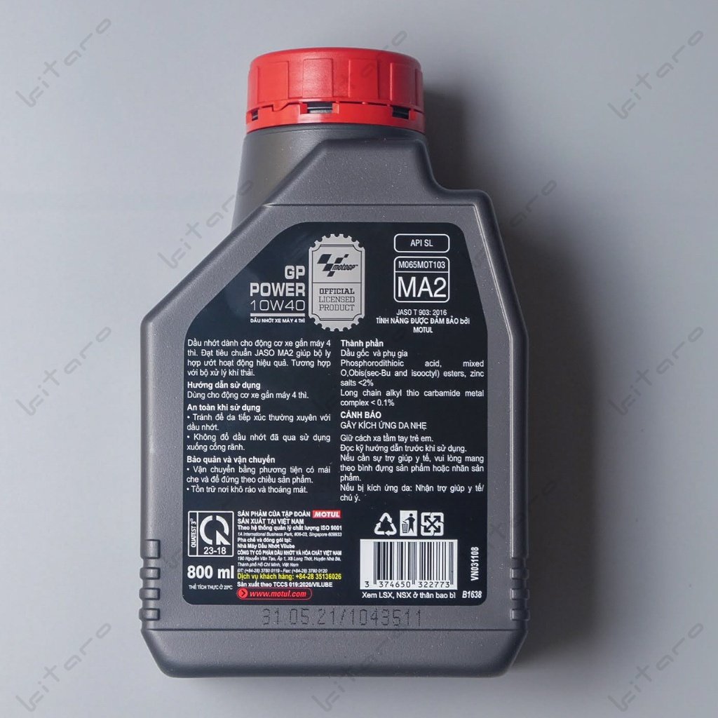 Nhớt Xe Số Cao Cấp Motul GP POWER 4T 10W40 800ml