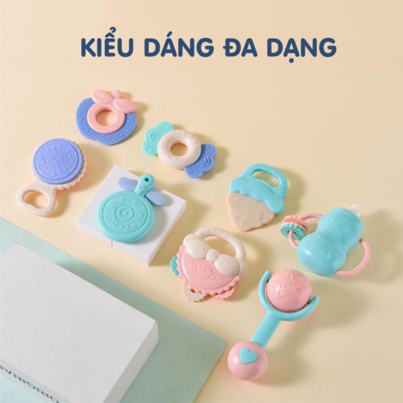 Set xúc xắc gặm nướu Umoo chính hãng - 8 món