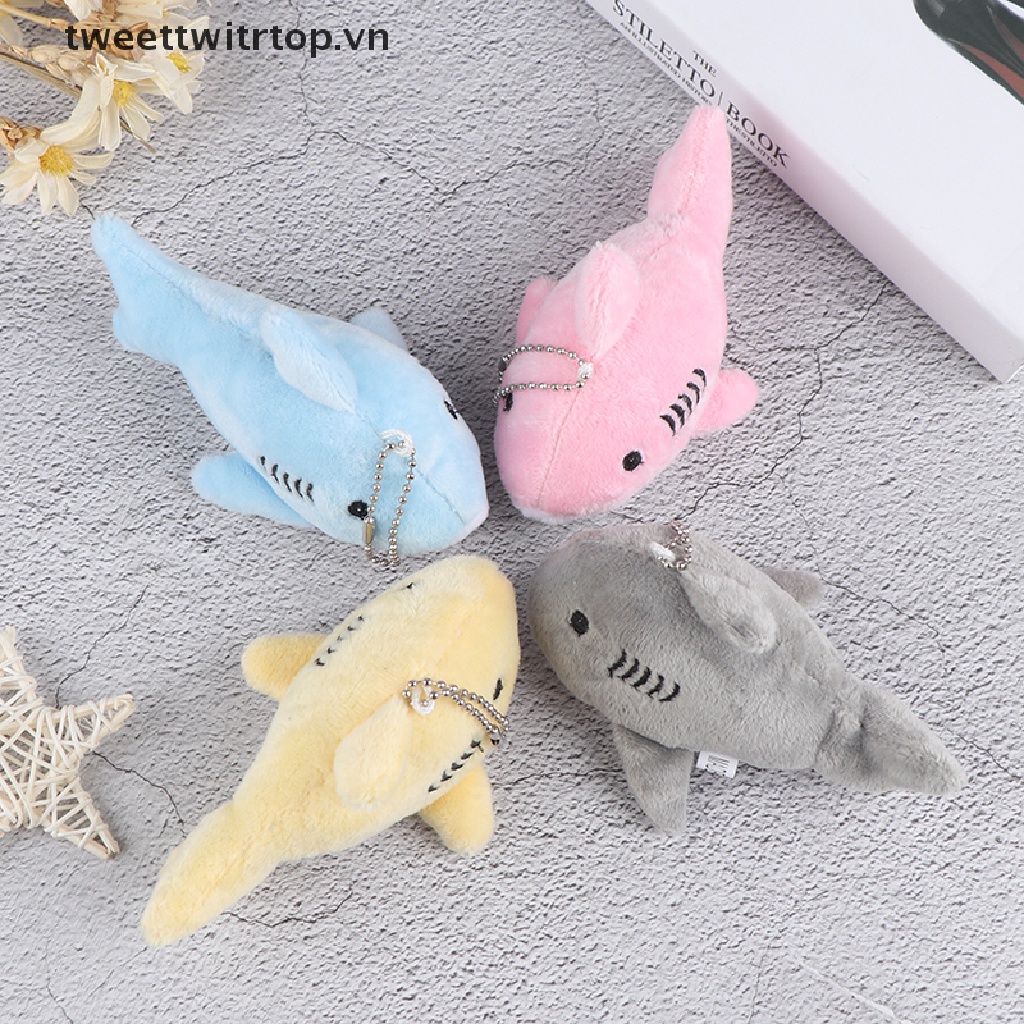 Cá Mập Nhồi Bông 12CM Trang Trí Chìa Khóa