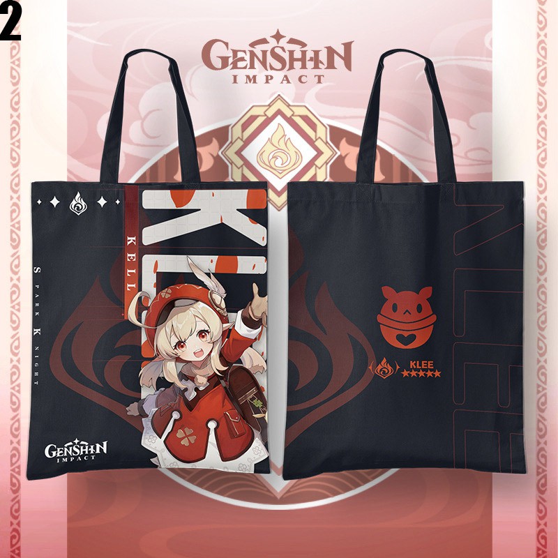 Genshin Túi Đeo Vai canvas nahida neuvillette Tác Động Tốt xiao zhongli kazuha