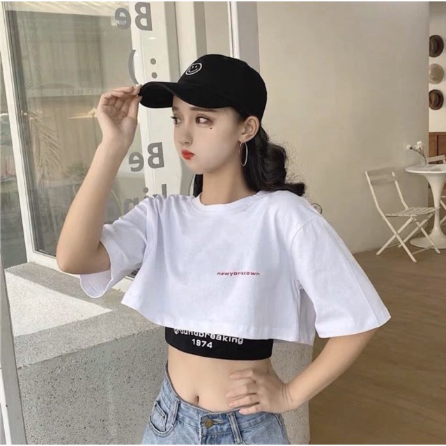 [ Mã WASTAPR giảm 10K đơn 50K] Áo Croptop Ôm Kèm Bra GROUNDBREAKING 1974 | BigBuy360 - bigbuy360.vn