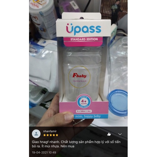 Combo 6 Cốc Trữ Sữa/ Trữ Đồ Ăn 180ml Upass Thái Lan