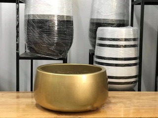 Chậu xi măng fiber form bầu lùn