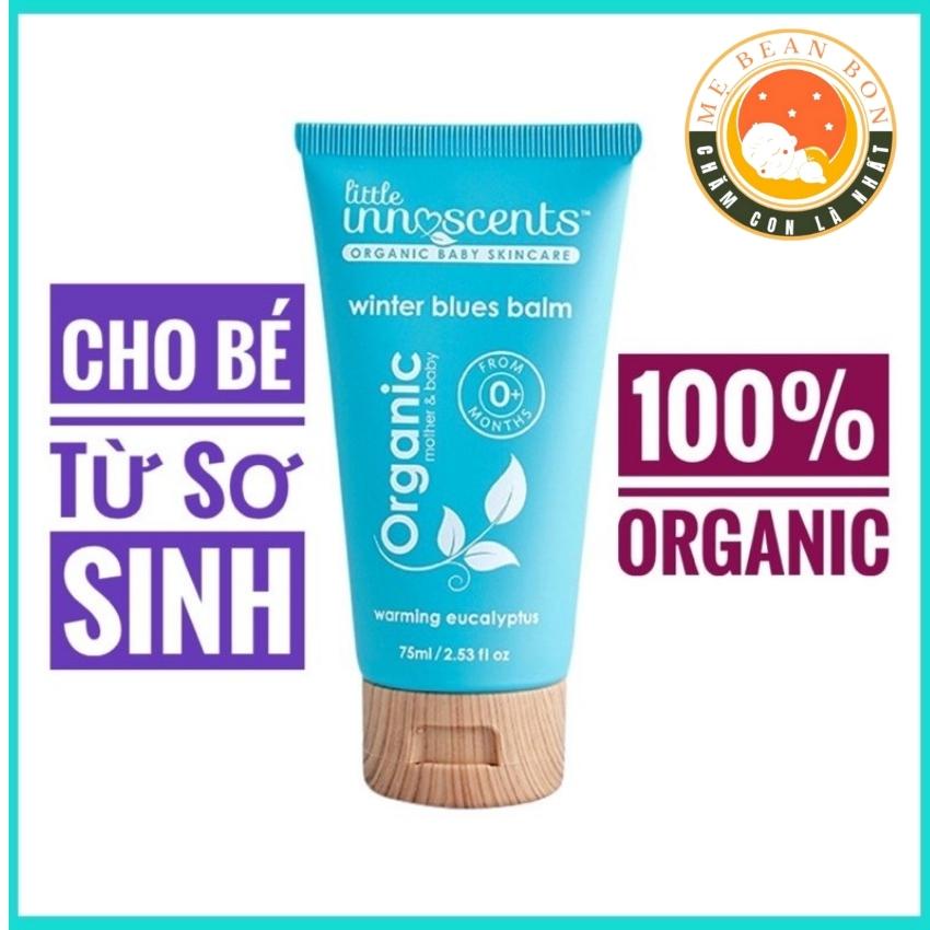 Dầu ấm ngực Little Unn Scents Organic 75ml của úc cho bé từ sơ sinh giúp tránh cảm tăng sức đề kháng - mẹ bean bon