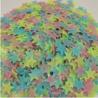 Sao dạ quang phát sáng gói 100 sao (kèm băng keo)