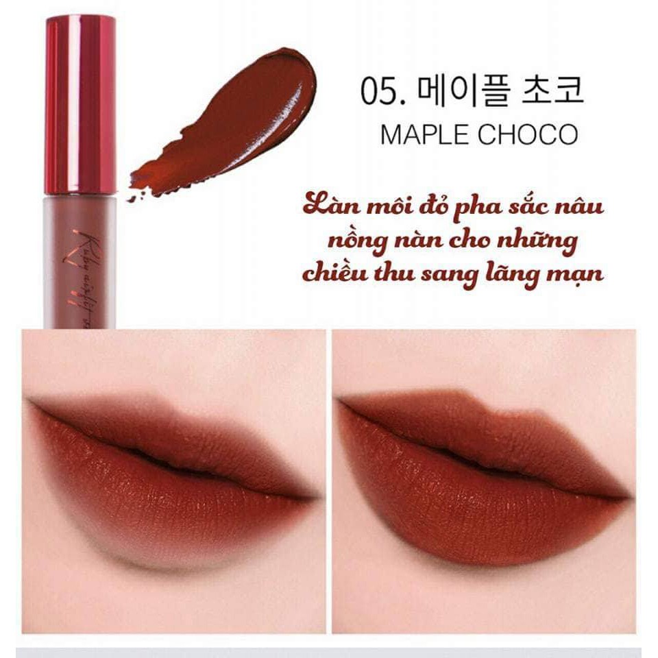 Son Kem Lì Lên Màu Siêu Chuẩn, Siêu Mịn Carenel Ruby Airfit Velvet Tint