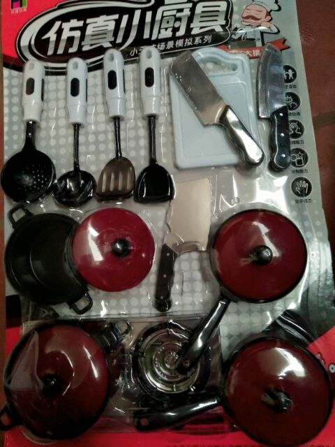 Vỉ đồ chơi nấu ăn 13 món mô phỏng như thật cho bé yêu chơi và học làm bếp