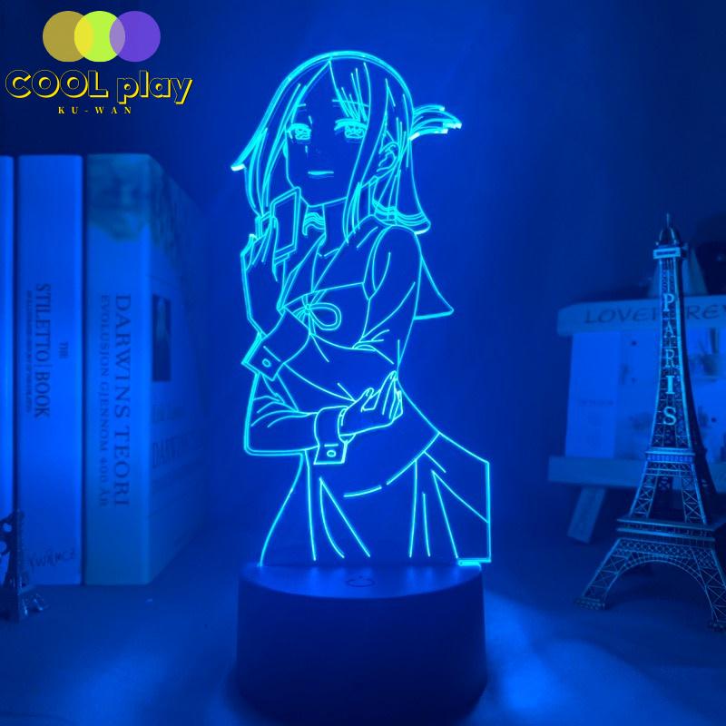 Đèn Ngủ led 3d Hình anime kaguya sama love is war Trang Trí Phòng Ngủ