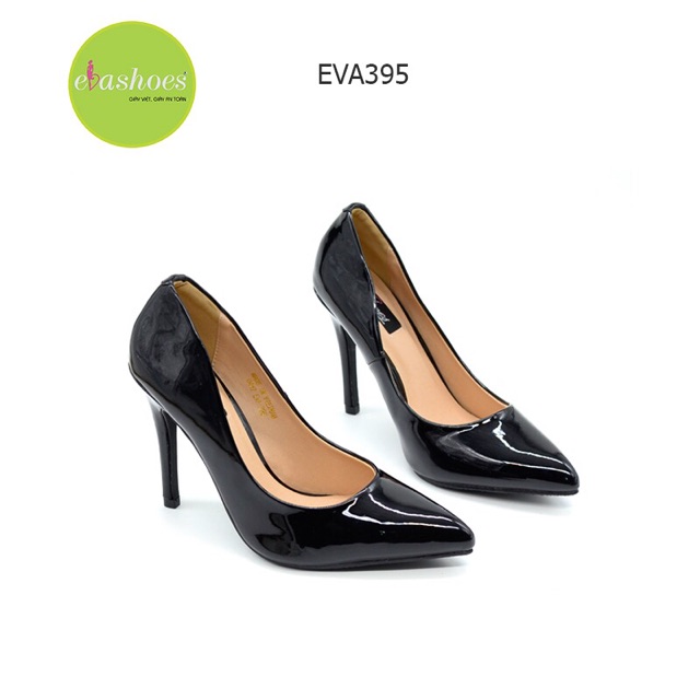 [Mã BMLTA50 giảm 10% đơn 99K] Giày Cao Gót Đế 9cm Evashoes - EVA570 (Màu Đen, Kem)