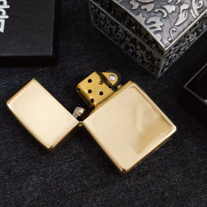 Vỏ đồng nguyên khối ZIPPO trơn HIV - 1988