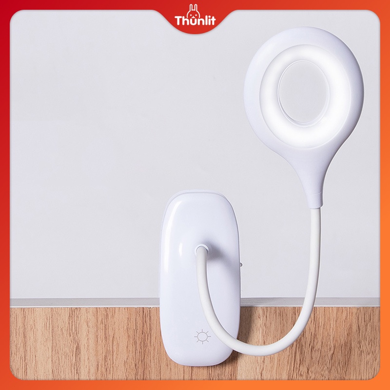 Đèn ngủ kẹp giường Thunlit siêu sáng sạc usb 1200mah có 3 chế độ sáng