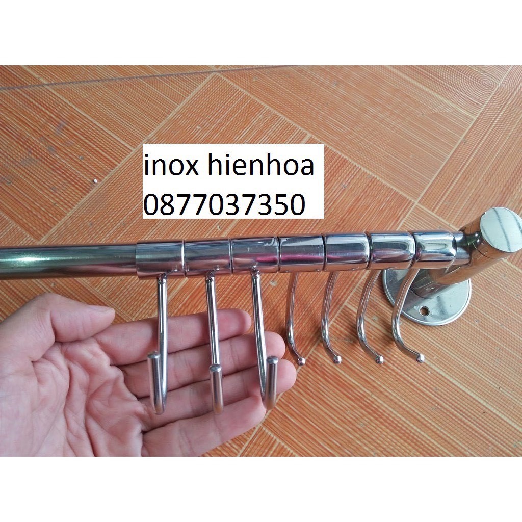 Giá treo xoong nồi trên tường inox 304, treo rổ rá, treo đồ móc treo di động (hàng cực đẹp)