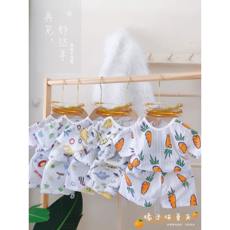 10 Bộ cotton giấy bé trai bé gái 8-16 kg