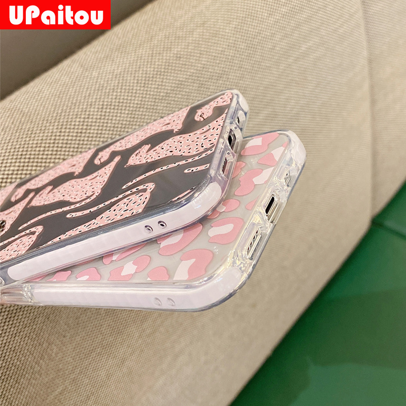 Ốp điện thoại TPU trong suốt họa tiết da báo màu hồng cho iPhone 12 Mini 12 11 Pro Max SE 2020 Xs Max XR 6s 8 7 Plus | BigBuy360 - bigbuy360.vn