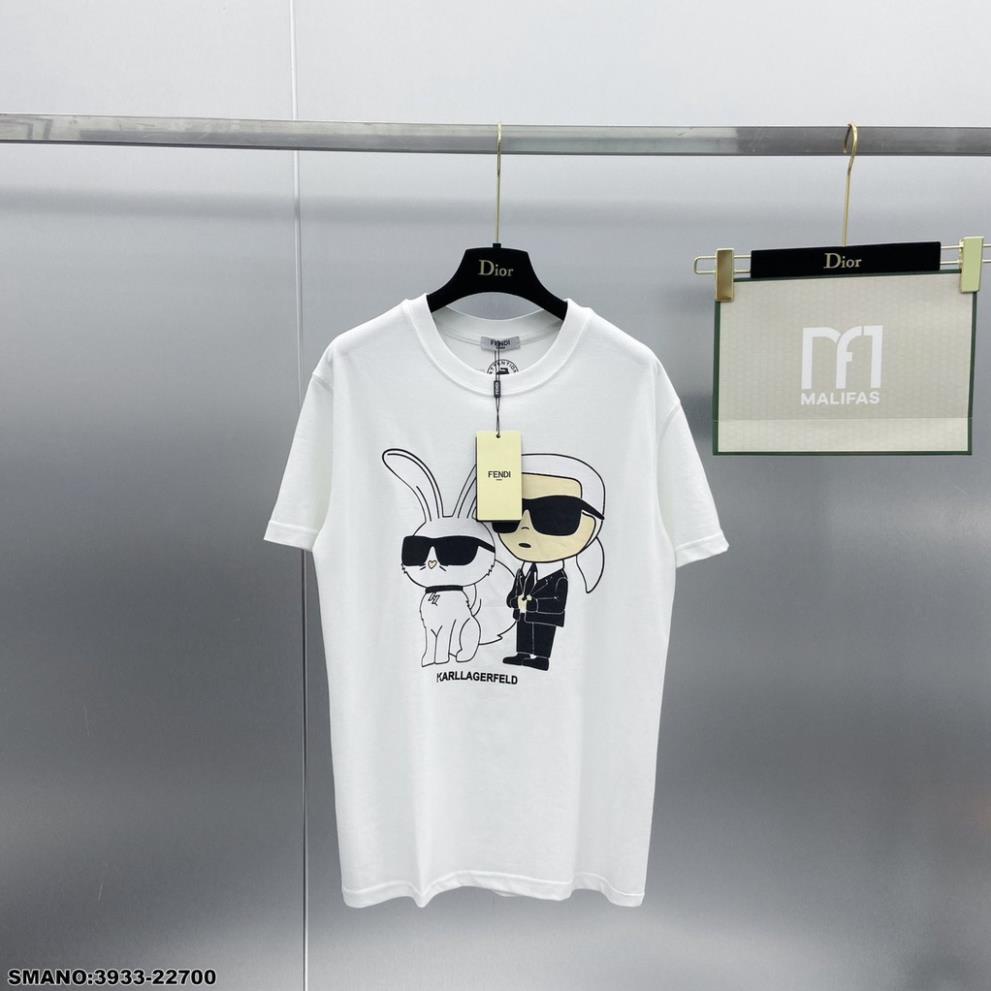 Áo Phông Nam FD In Hình Karl&amp;Thỏ Cực Chất - Áo Thun FS In Nhiệt Cao Cấp