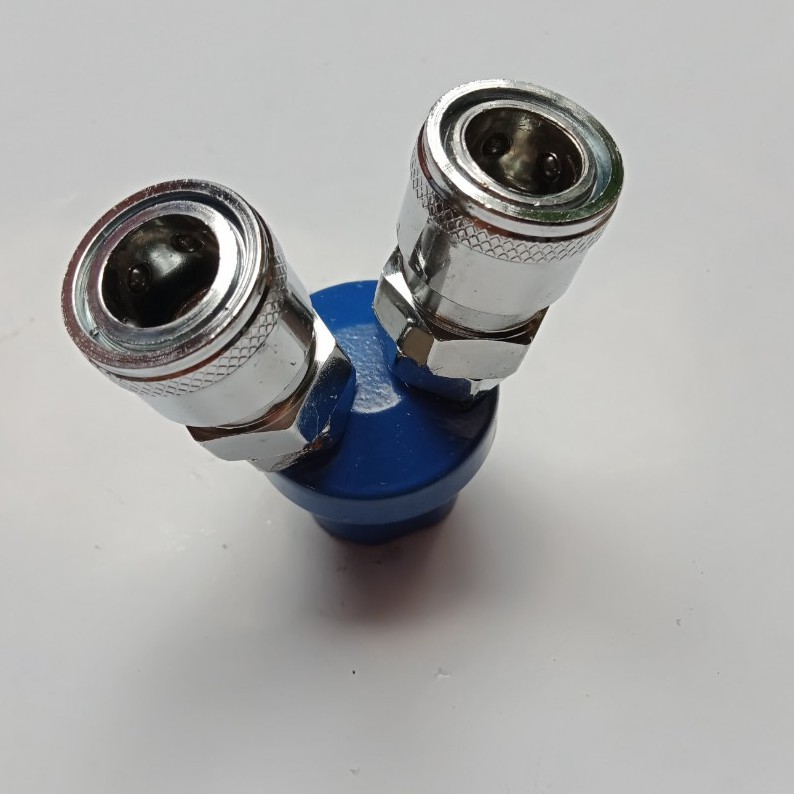 Đầu nối hơi chia 2 dùng cho máy nén khí