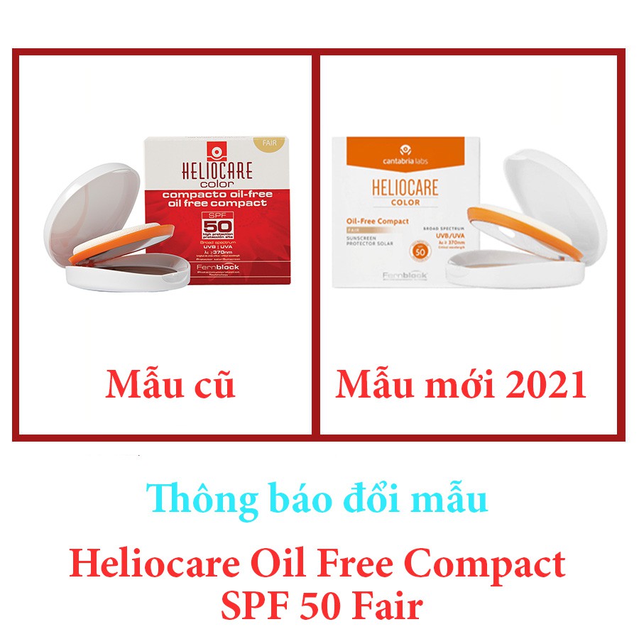 Phấn nền chống nắng màu sáng Heliocare Oil Free Compact SPF 50 Fair (10g)