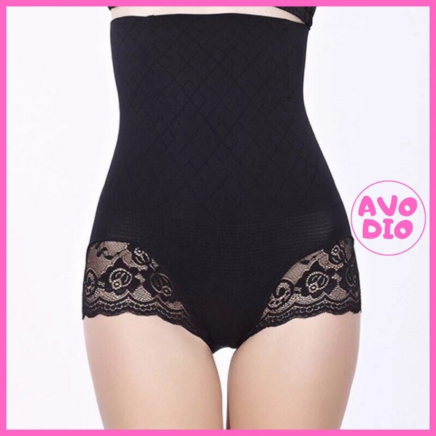 [Mã 12FASHIONSALE1 giảm 10K đơn 50K] Quần gen bụng chống cuộn phối ren chất đẹp - QG004