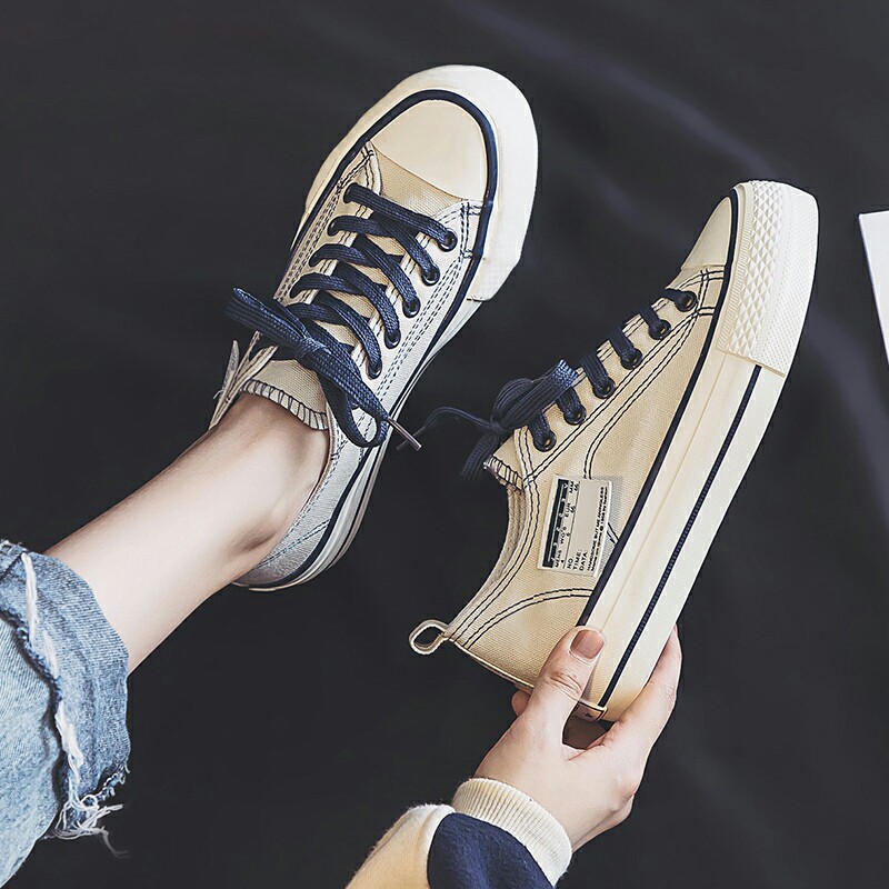 Giày thể thao sneaker nữ ĐỘN ĐẾ VIDEO THẬT kiểu dáng độn đế vải jean mịn đẹp X68