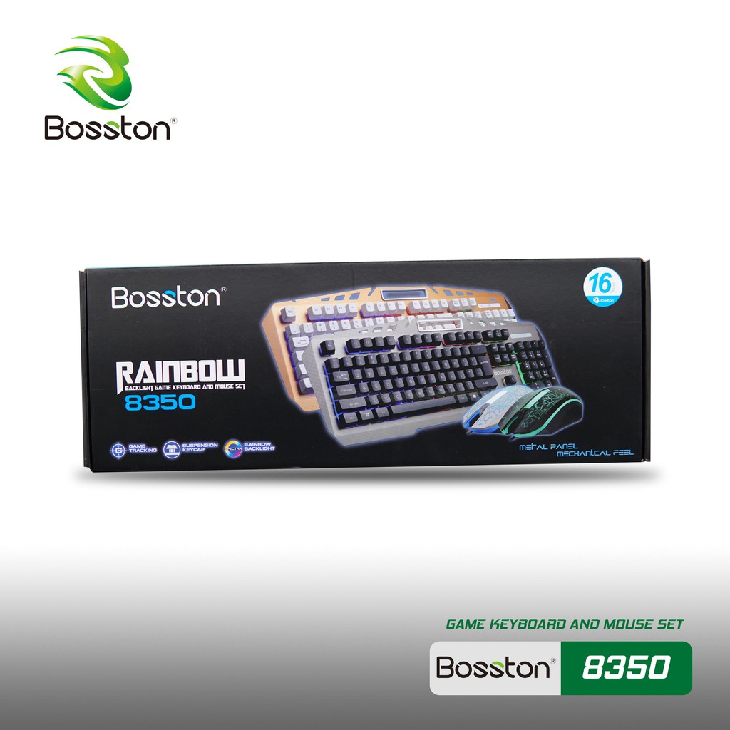 Combo bàn phím chuột gaming Bosston 8350-BH 12 THÁNG