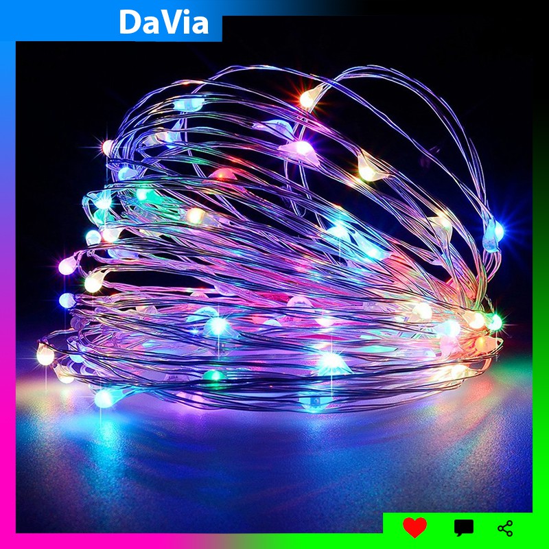 Dây đèn đom đóm Fairy light dùng pin AA Davia HT808