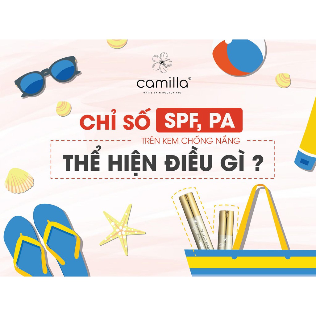 Kem chống nắng siêu kiềm dầu không thấm nước make up trang điểm trắng da mỹ phẩm CAMILLA | BigBuy360 - bigbuy360.vn