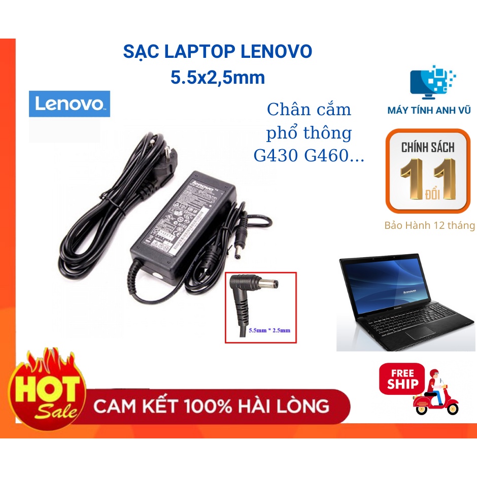 Xạc Laptop Lenovo G430, G460, G470, Y430, Y450, B460, B490....