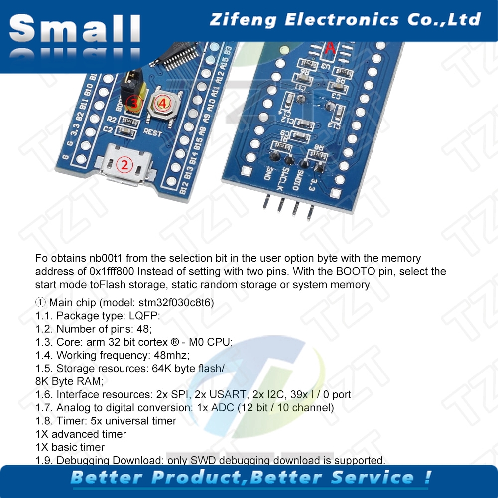 Bảng Mạch Phát Triển Stm32F030C8T6 Arm Stm32 Cho Arduino