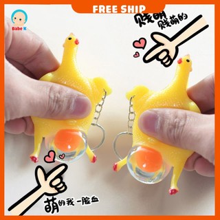 [FREE SHIP] Đồ chơi móc khóa mới độc lạ/ gà mái đẻ/ bóp gà đẻ ngộ nghĩnh gà đẻ 2021