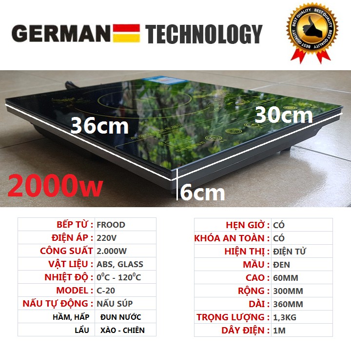 Bếp điện từ 2200w