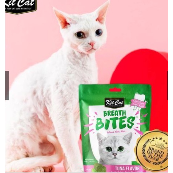 Snack viên nhai sạch răng cho mèo Kit cat breath bites 60gr