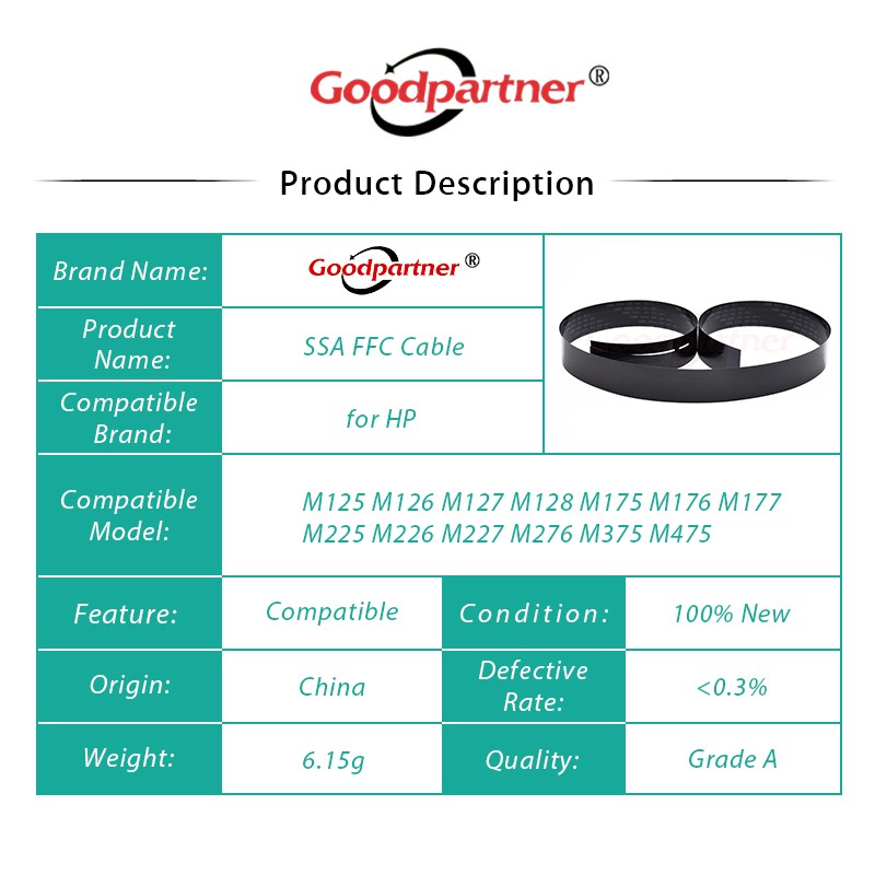 Set 5 Cáp Máy Quét M125 M127 M225 M227 Dành Cho HP M126 M128 M175 M176 M177 M226 M276 M375 M475 125 127 225 227