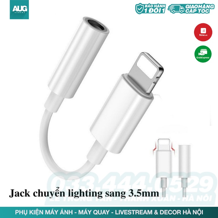 Jack chuyển tai nghe iphone từ Lightning sang Jack 3.5