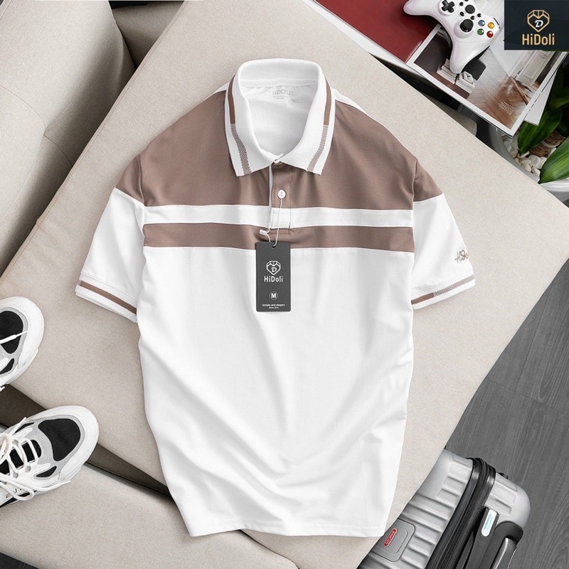 Áo polo kẻ ngang thời trang nam Jbaggy, Chất cá sấu mặc mát.