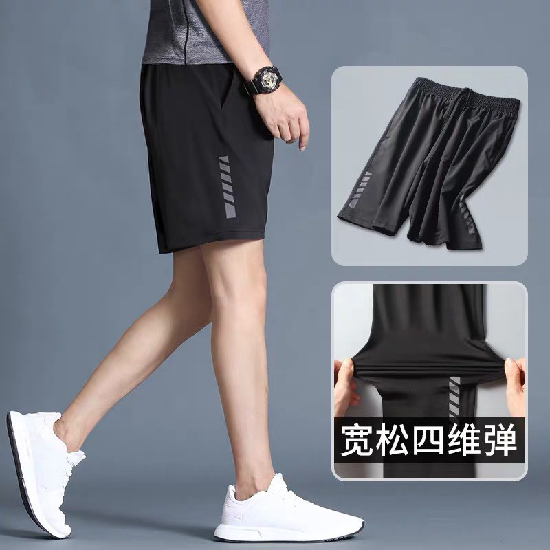 Quần short nam dáng thể thao cạp chun co giãn hàng Quảng Châu cao cấp