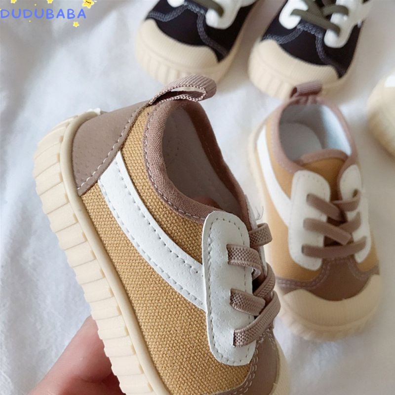 Giày Thể Thao Vải Canvas Đế Mềm Cho Bé
