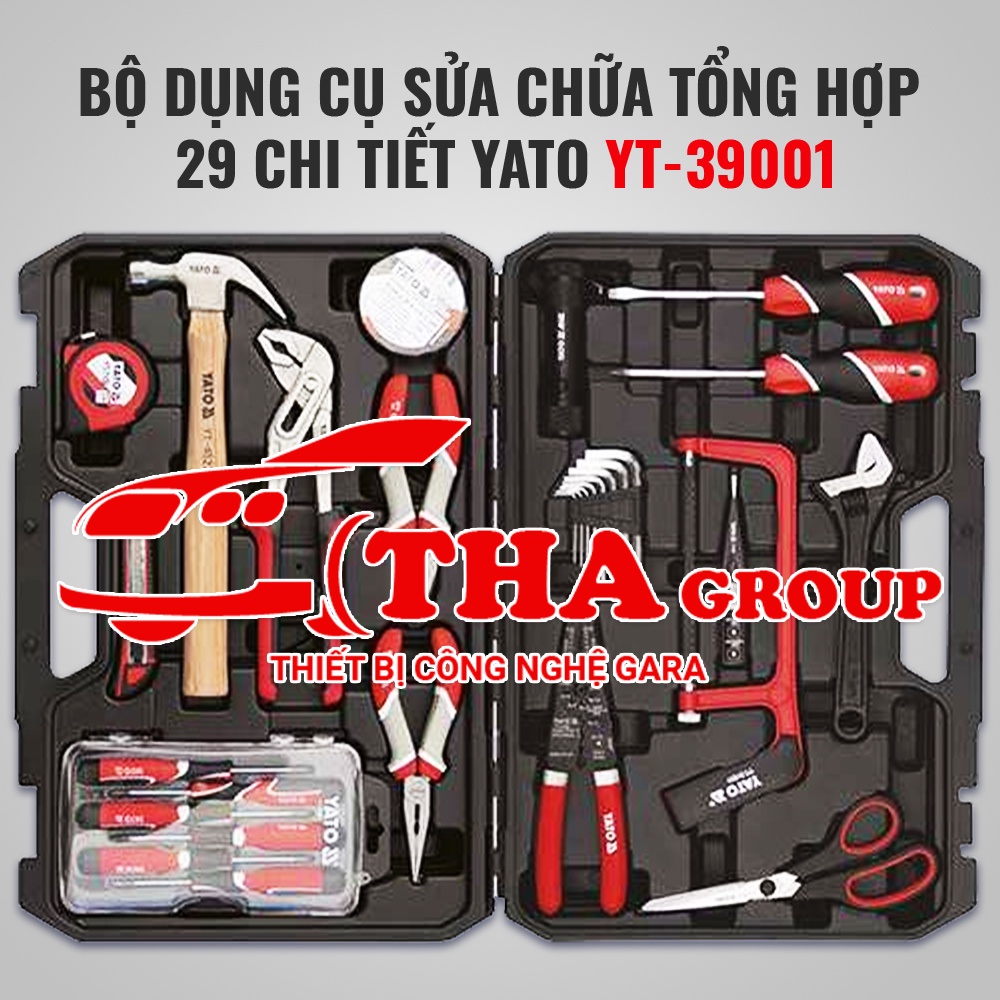 BỘ DỤNG CỤ SỬA CHỮA TỔNG HỢP 29 CHI TIẾT YATO YT-39001