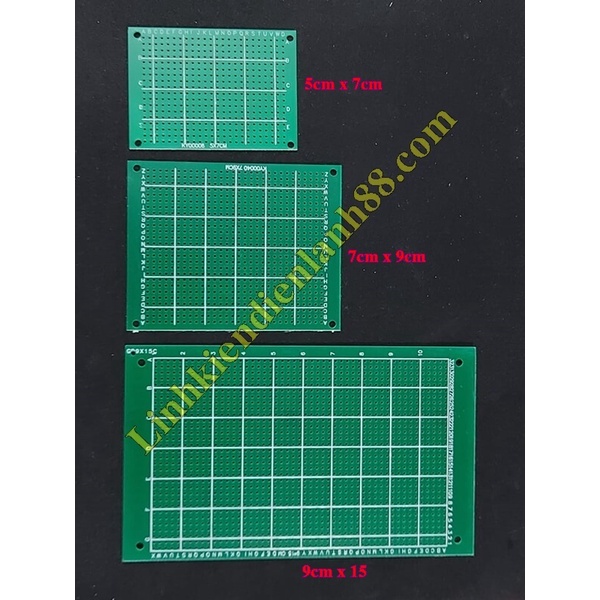 PCB lỗ 9x15cm phíp thủy tinh 1 mặt.