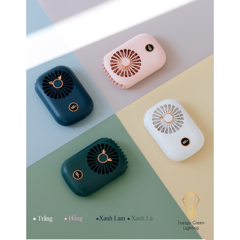 Quạt Đeo Cổ Thời Trang Cao Cấp Energy Green Lighting RPH-F20 - Dây Đeo Tiện Lợi - Bảo Hành 12 Tháng