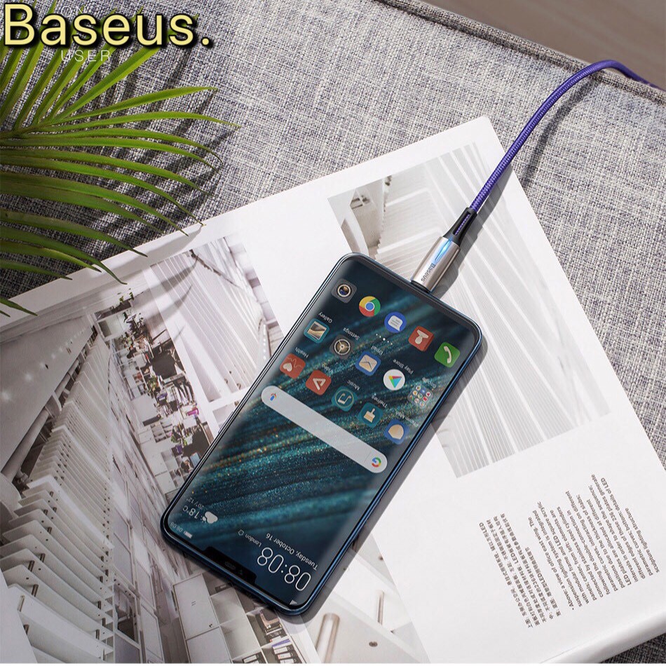 Dây Cáp sạc nhanh Baseus PD C to C 60W có đèn báo water drop-shaped Type C cho Smartphone/ Tablet / Macbook/ Laptop