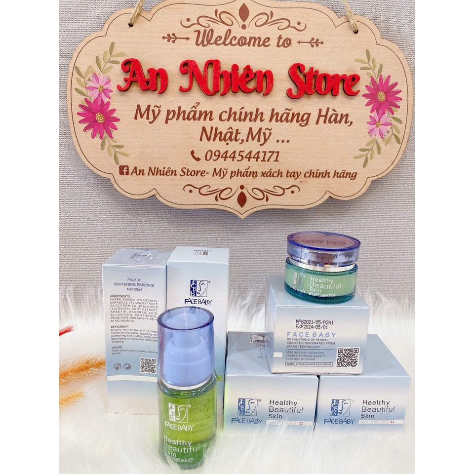 Kem Tái Sinh Phục Hồi Trắng Da Nám Face Baby Xanh, Serum Face Baby An Nhiên Cosmetic